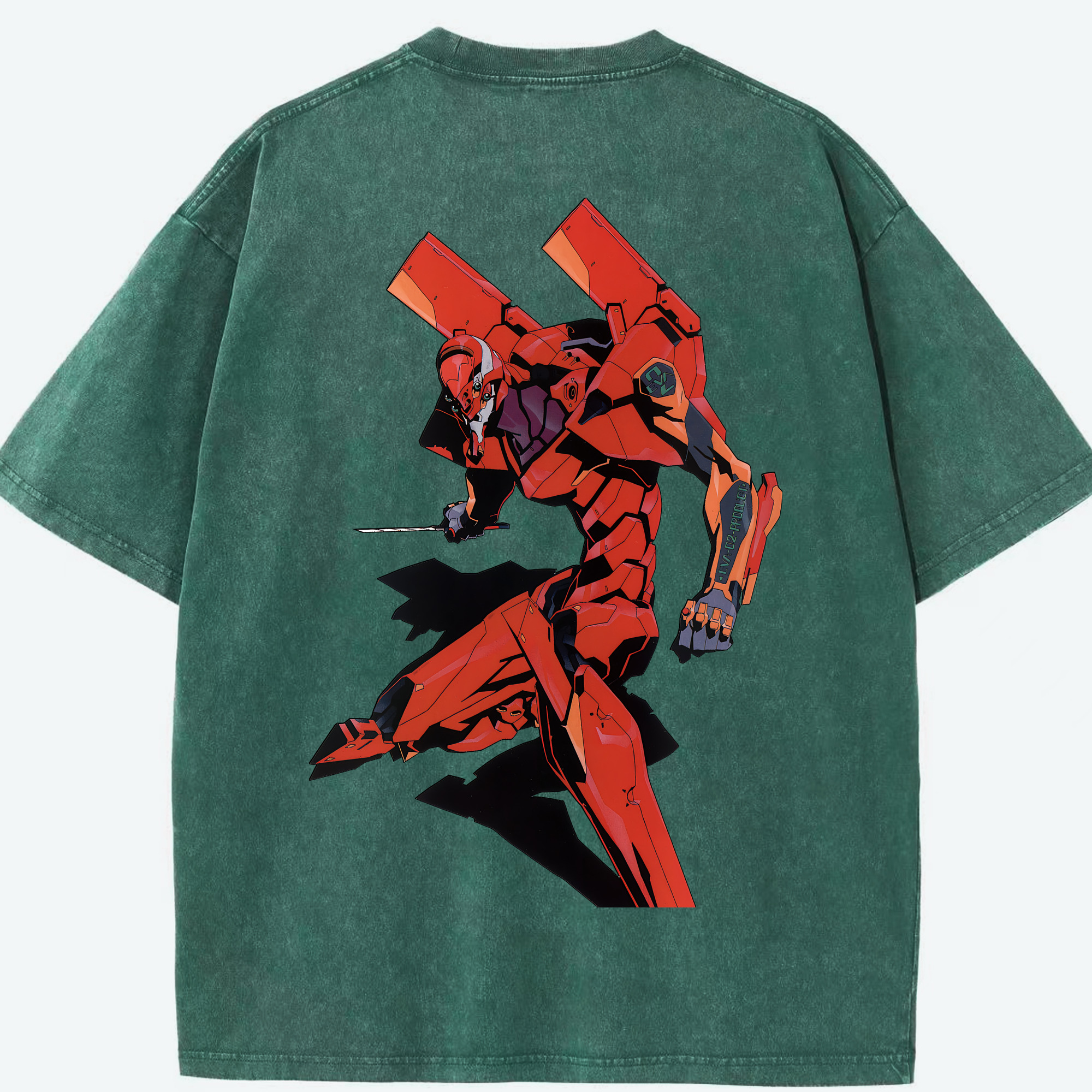 （画像用） EVA 新世紀エヴァンゲリオン 綿100% ヴィンテージ風 半袖Tシャツ（背面プリント）